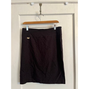 Lisette L Montreal Women’s Size 8 Animal Print Black Skirt Made in Canada